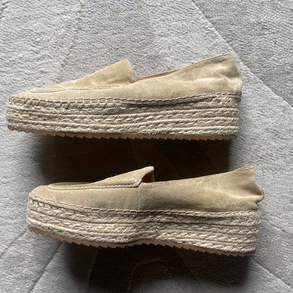Joie Dafni Fawn Suede Wedge Espadrilles Loafer Shoes - Picture 8 of 15